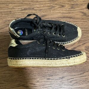 Replay Black and Gold Espadrille Sneakers size 39(8)